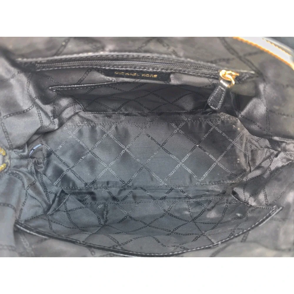 Michael Kors Maxine medium pebbled leather dome satchel in‎ black